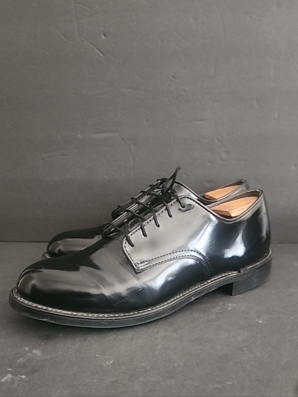 Thorogood Black Patent Leather Oxford Dress Shoes Mens Size 10.5D